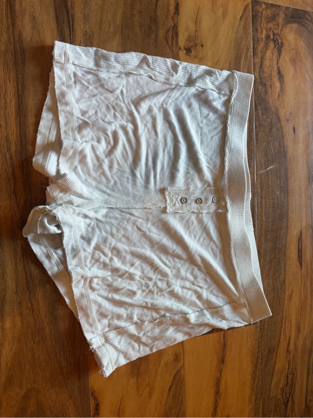 Urban Outfitters White Ribbed High-Waist Boxer Briefs shorts